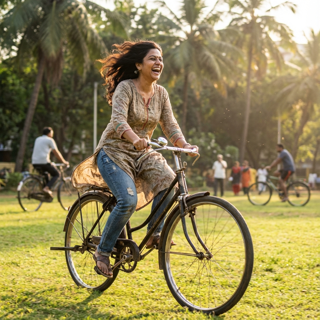 Renter enjoying item